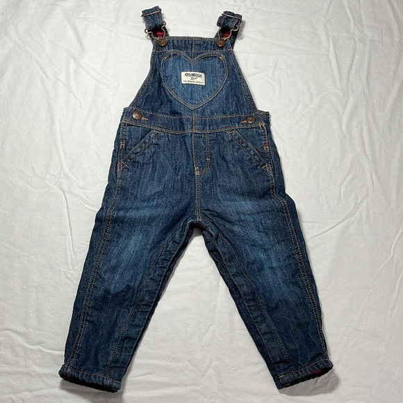 12M heart pocket Oshkosh overalls - Picture 1 of 6